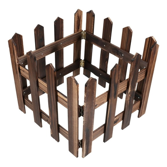 Toyvian Rustic Brown Picket Fence for Festive Garden and Party Decor