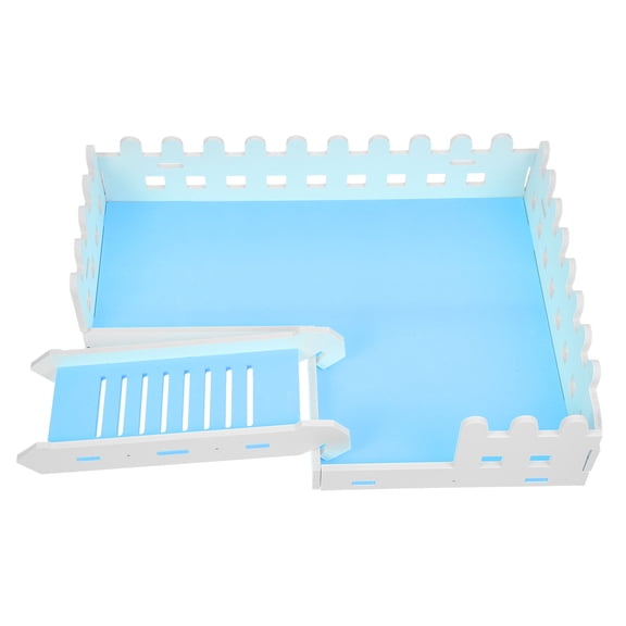 Toyvian Wear Resistant Blue Small Pet Platform for Hamster Climbing Rest and Cage Decor