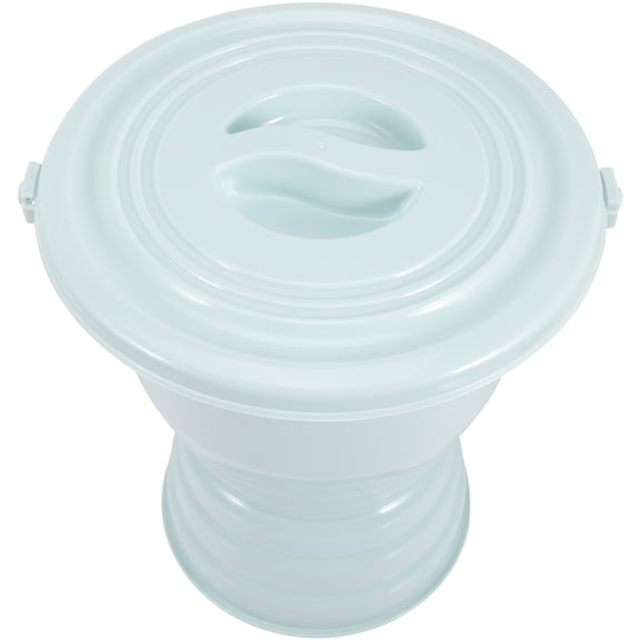 Toyvian Portable Night Urinal Pot with Lid Thicker Plastic Chamber Pot with Handle