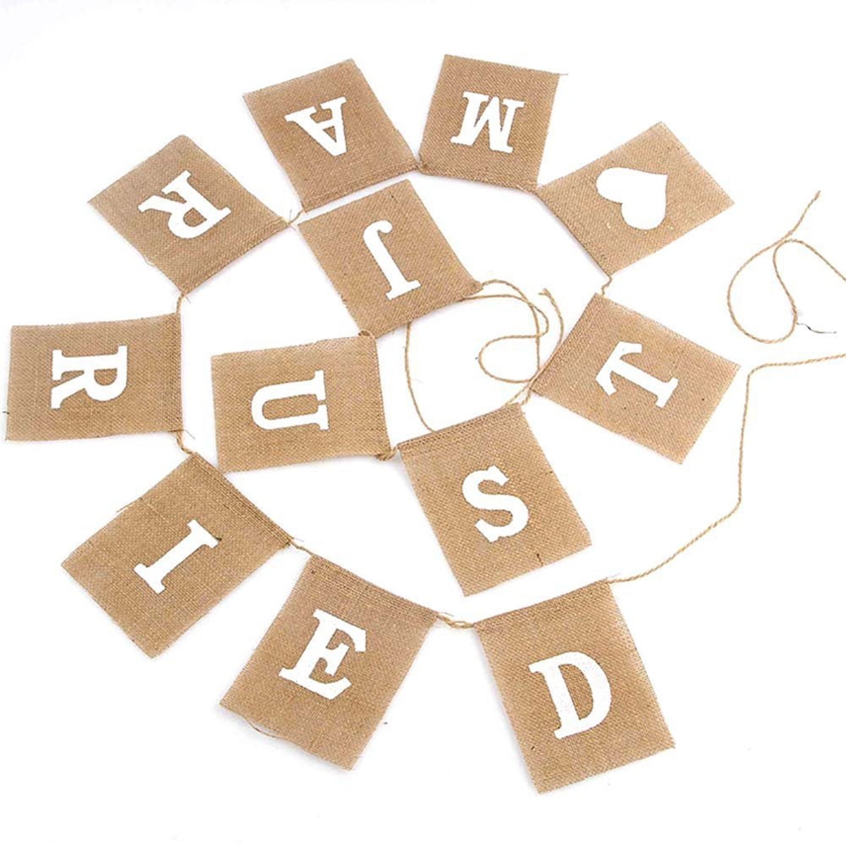 Toyvian Reusable Burlap Wedding Banner with Mr Mrs Letters for Bridal ...