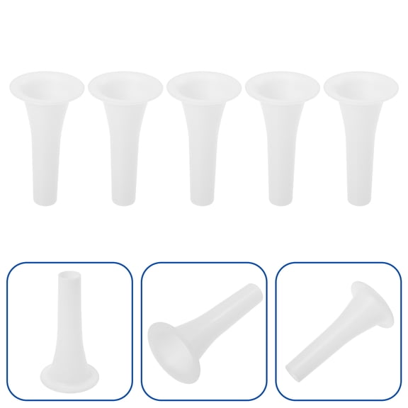 Toyvian 10Pcs White Plastic Sausage Filler Tubes Ergonomic Design Sausage Stuff Funnel