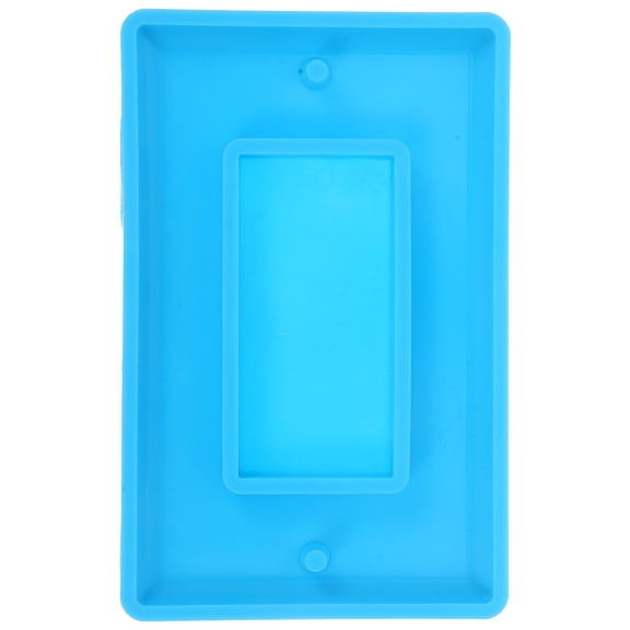 Toyvian Silicone House Mold Rectangle Sky-blue 1Pack for DIY Manual Craft Creation