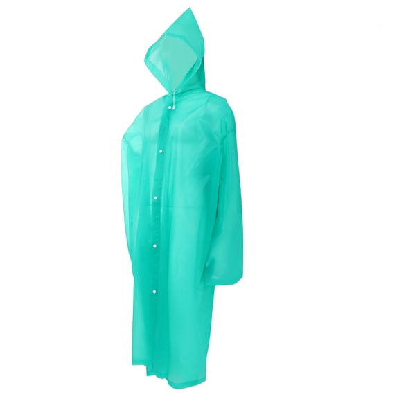 Toyvian Multifunctional Transparent Rain Coat Green Convenient for Travel and Camping