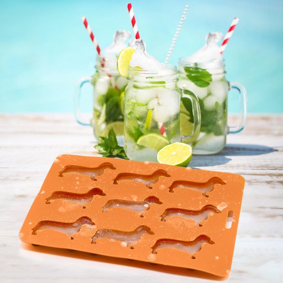 Toyvian Safe Efficient Ice Mold Silicone Ice Cube Tray for Whiskey Cocktail 1Set