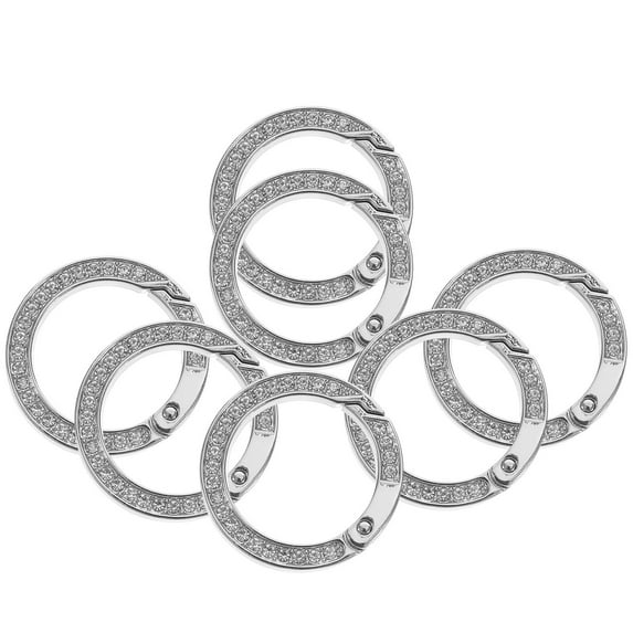 Toyvian Metal Key Round Keychain for Crafts, Car Keys, Accessories and More