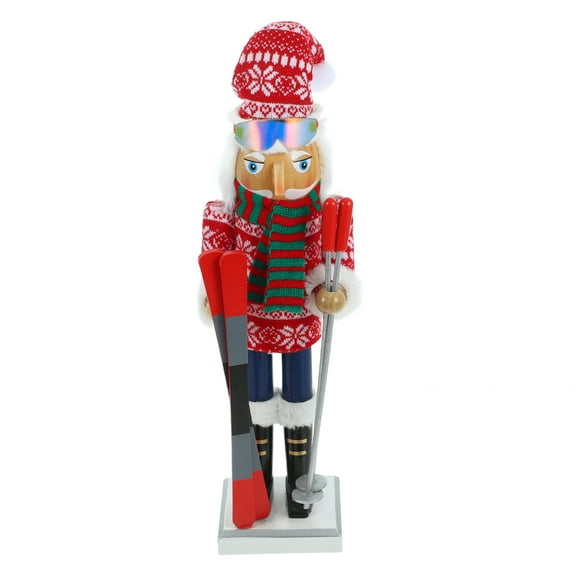 Toyvian Small Nutcracker Figures Wooden Decoration Multi Color for Christmas Parties and Home Decor 5.5 Inch
