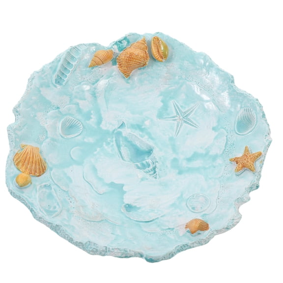 Toyvian Vintage Resin Serving Platter - Elegant Dining Room & Living Room Decor Tray for Home Entertaining