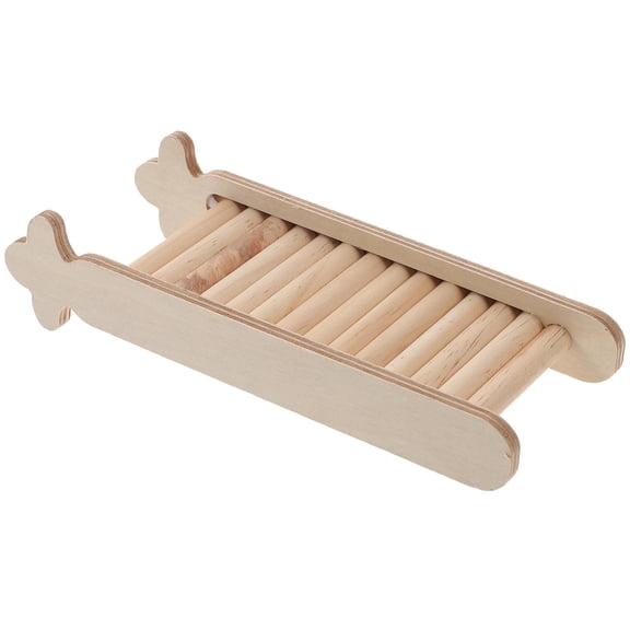 Toyvian Hamster Ladder Parrot Wood Small Pets 1Pack