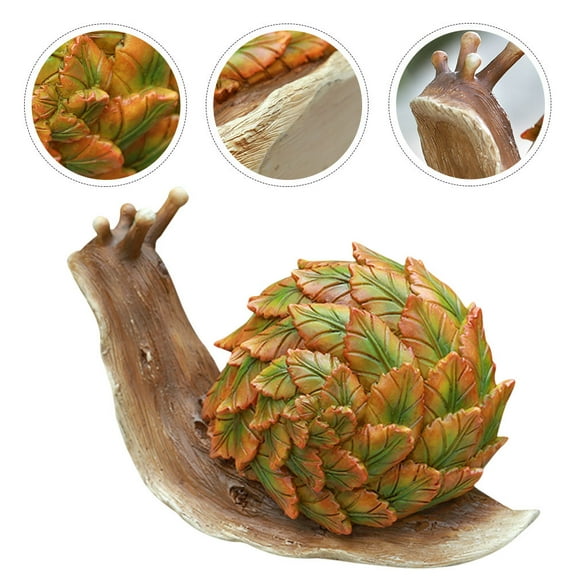 Toyvian Decorative Resin Snail Statue for Garden Landscape and Home Decoration