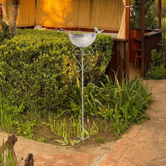 Toyvian Bird Feeding Station Bird Feeder Iron Golden Outdoor Use Garden Decor 1Pack