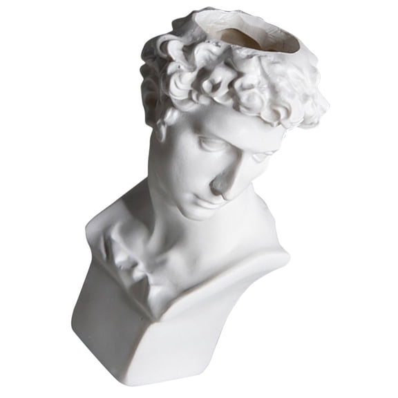 Toyvian Statue Home Decor Flowers Resin Sculpture for Office Decoration 1Set