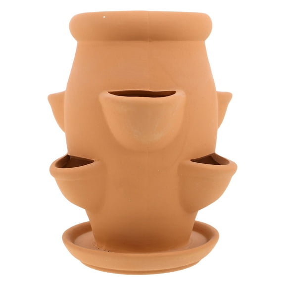 Toyvian Strawberry Tower Planter Lightweight Succulent Pot For Use Elegant Decorative Flower Container For And Patio