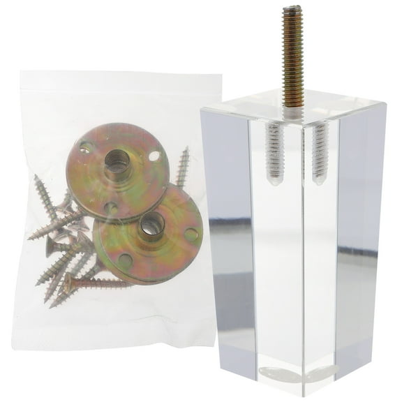 Toyvian Premium Acrylic Furniture Legs Transparent Clear Design for Sofa Table and Cabinet Use