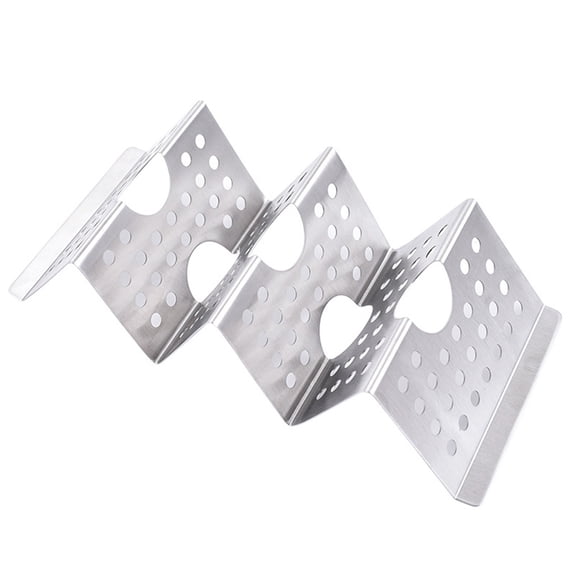 Toyvian Wave Shaped Stainless Steel Taco Stand Compact Stackable Kitchen Holder