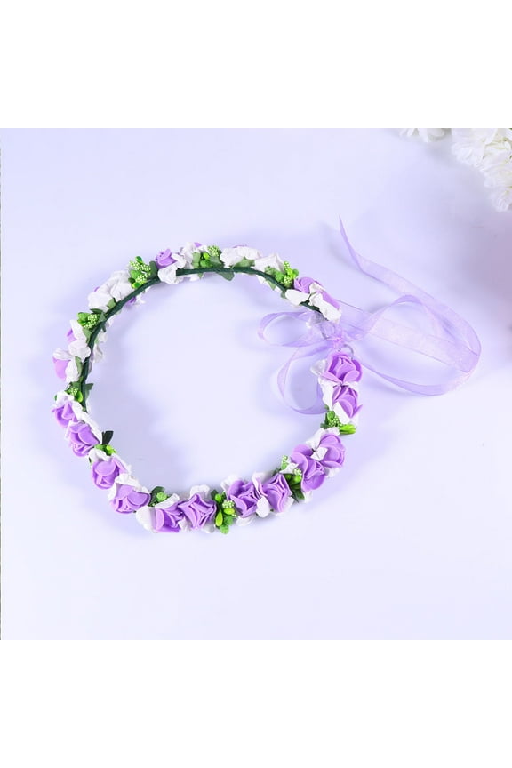 Strawberry Headband Flower Headband Purple 1Set