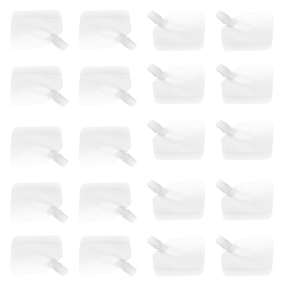 Toyvian Travel Toiletry Bags with 20 Empty Lotion Bags for Storage White Plastic 30ml