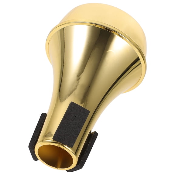 Toyvian Lightweight Golden ABS Trumpet Mute Straight Design Ideal for Instrument Practice