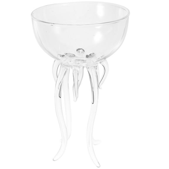Toyvian Octopus Shape Glass Goblet for Versatile Use Stylish Cocktail Wine Glass for Parties Transparent