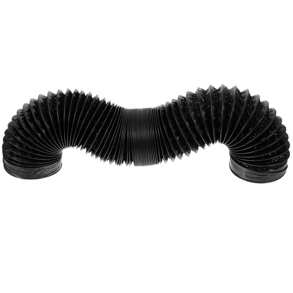 Toyvian Black Aluminum Foil Dryer Vent Hose Flexible Bendable Exhaust Duct for Home Use