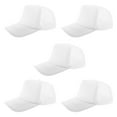 thumbnail image 1 of Toyvian 5Pcs White Blank Mesh Baseball Caps Sublimation Hats for Daily Use Lightweight Polyester Design, 1 of 8