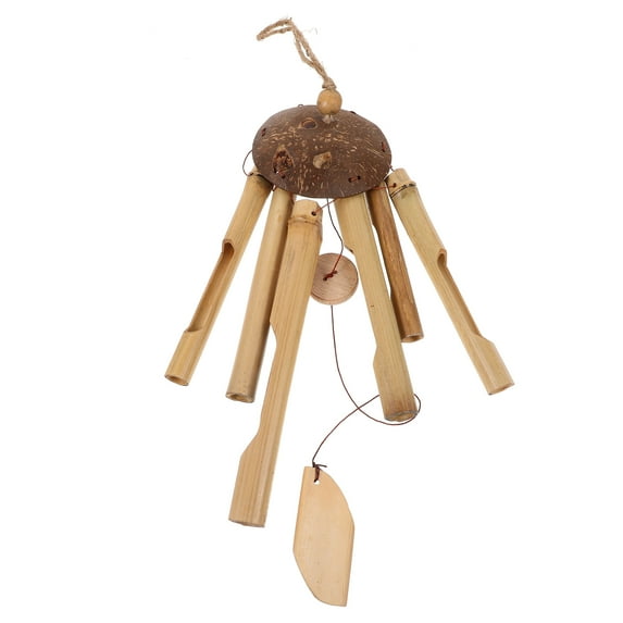 Toyvian Bamboo Wind Chime Bell with Crisp Sound for Garden and Home Decoration