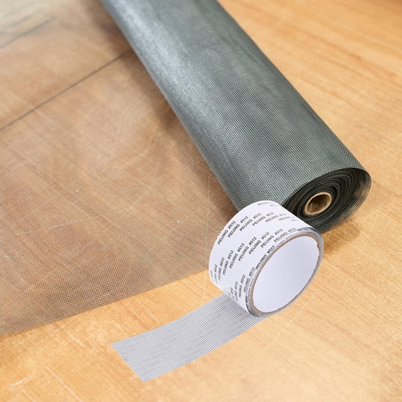 Toyvian Window Screen Repair Kit Grey PVC Tape Tear Resistant Mesh Patch for Home Use