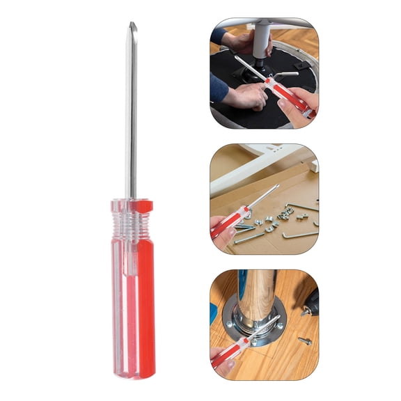 Toyvian Triangle Head Screwdriver Red Insulated Handle Stainless Steel Repair Tool