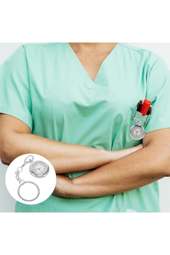 Nurse Keychain Watch for Women Quartz Alloy Timekeeping Portable 1Set