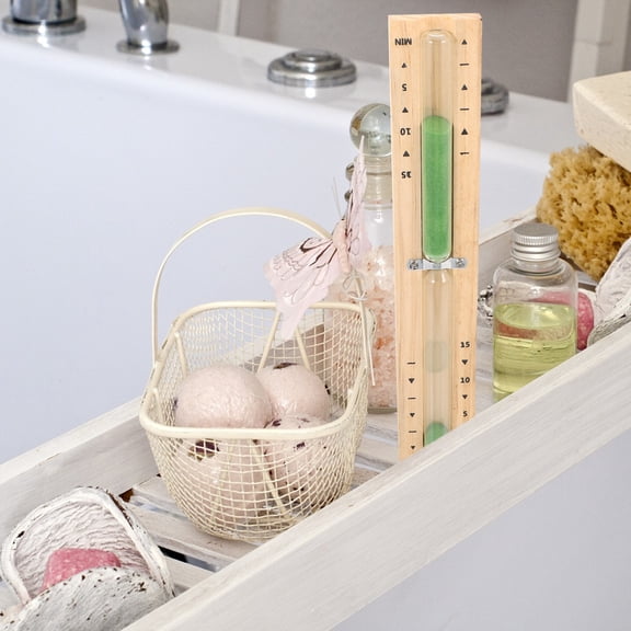 Toyvian Wooden Rotating Sand Timer for Sauna Use, 1 Piece Stylish Timer for Relaxation and Time Management