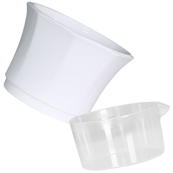 Toyvian Self-Watering Indoor Planter with Transparent Plastic Design, White, Simple Style, 1 Set for Easy Plant Care