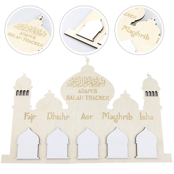 Toyvian eid hanging decorations Wall Countdown Calendar Rectangular Khaki 1Pack