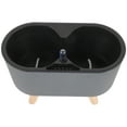thumbnail image 1 of Toyvian Self-Absorbing Flower Pots Self Watering Flowerpot Gray Wood 1Pcs, 1 of 6