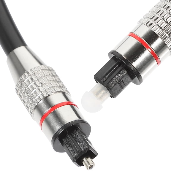 Toyvian Flexible Digital Optical Audio Cable for TV, Soundbar, Home Theater Systems - Soft Black Fiber Optic Cord