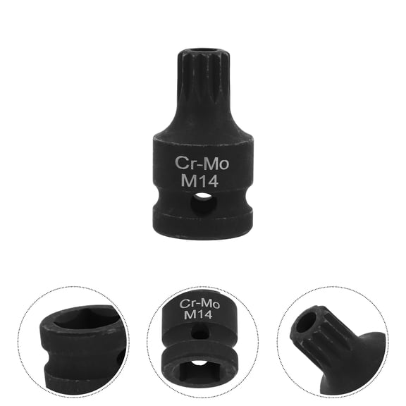 Toyvian Triple Re Socket Brake Caliper Tool with Steel Build, Black Finish, Compact Design for Repair and Maintenance
