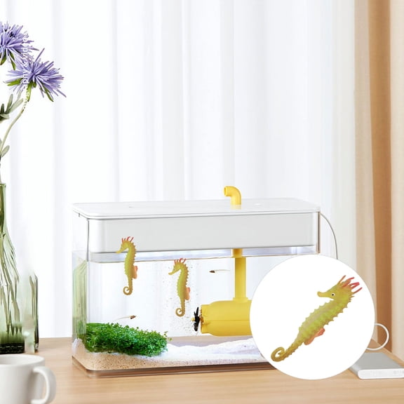 Toyvian Creative Simulation Seahorse Model Aquarium Decor Plastic Faux Sea Animal Ornament