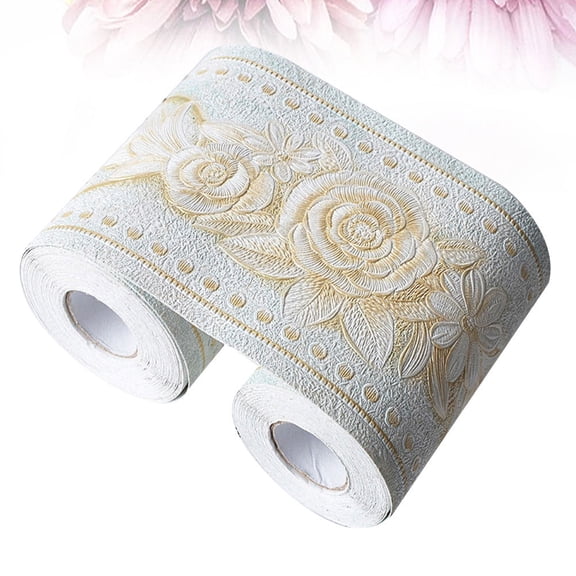 Toyvian Decorative PVC Wallpaper Border Sticker for Living Room, Kitchen Walls, and Home Decor