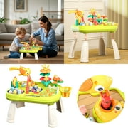 Toywjx 2025 _Baby_Learning Toys Activity Table Multifunctional Educational Game Table Toys Set and_Baby Standing Activity Center Educational Interactive Toys Birthday Christmas Gift
