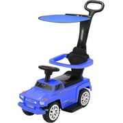 Toyz Push Car for Toddlers 3 in 1 Stroller Sliding Walking Car Ride On Toy Underneath Storage Blue