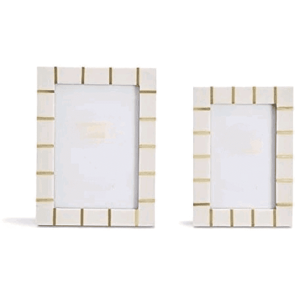 Tozai Lines Set of 2 Brass Lines Photo Frames Includes 2 Sizes: 4" x 6" and 5" x 7"$$Home Decor, Kitchen, & Other