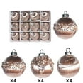 thumbnail image 1 of Tozuoyouz 12-Pack Velvet Christmas Ball Ornaments - 2.36 In Flocked Champagne Glitter Christmas Ornaments Hanging Shatterproof Plastic Ball Decorations For Xmas Tree, Holiday, Wedding, Party, 1 of 2