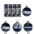 thumbnail image 1 of Tozuoyouz 12-Pack Velvet Christmas Ball Ornaments - 2.36 In Flocked Dark Blue Glitter Christmas Ornaments Hanging Shatterproof Plastic Ball Decorations For Xmas Tree, Holiday, Wedding, Party, 1 of 2