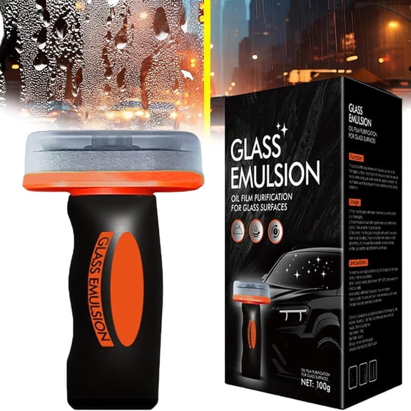 Tozuoyouz Car Windshield Cleaner, Auto Glass Cleaner For Home And Automobile Cleaning, Glass Oil Film Remover For Cars Glass Surfaces, Easily Restore Glass Clarity Black