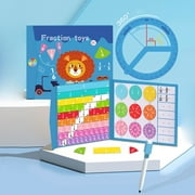 Tozuoyouz Magnetic Fraction Disc Demonstrator Elementary School Math Teaching Denominator Numerator Decomposition Awareness Addition And Subtraction s 5Ml D175 Blue Free Size