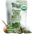 Tozzy Unsmoked Yerba Mate Tea 100 Bags Hi Caf & Detox Tea Plantbased Pyramid Tea Bags
