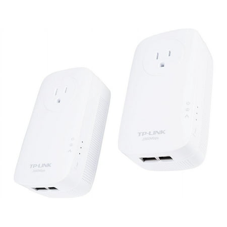TP-Link - 2-Port Gigabit Powerline Starter Kit - White