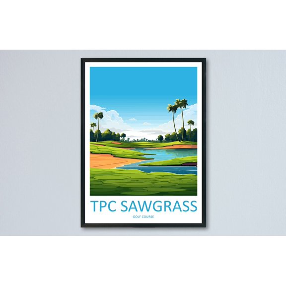 Tpc Sawgrass Golf Course Scenic Sport Destination Home Wall Decor Unframed Paper Print