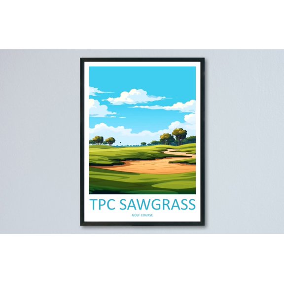 Tpc Sawgrass Golf Course Scenic Sport Destination Wall Decor Unframed Paper Print