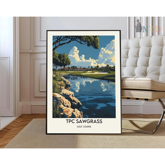 Tpc Sawgrass Print, Tpc Sawgrass Wall Art, Tpc Sawgrass Poster, Tpc Sawgrass Photo, Tpc Sawgrass Poster Print, Golf Course Print Wall Art, Modern Wall Decor, 8x12 UNFRAMED