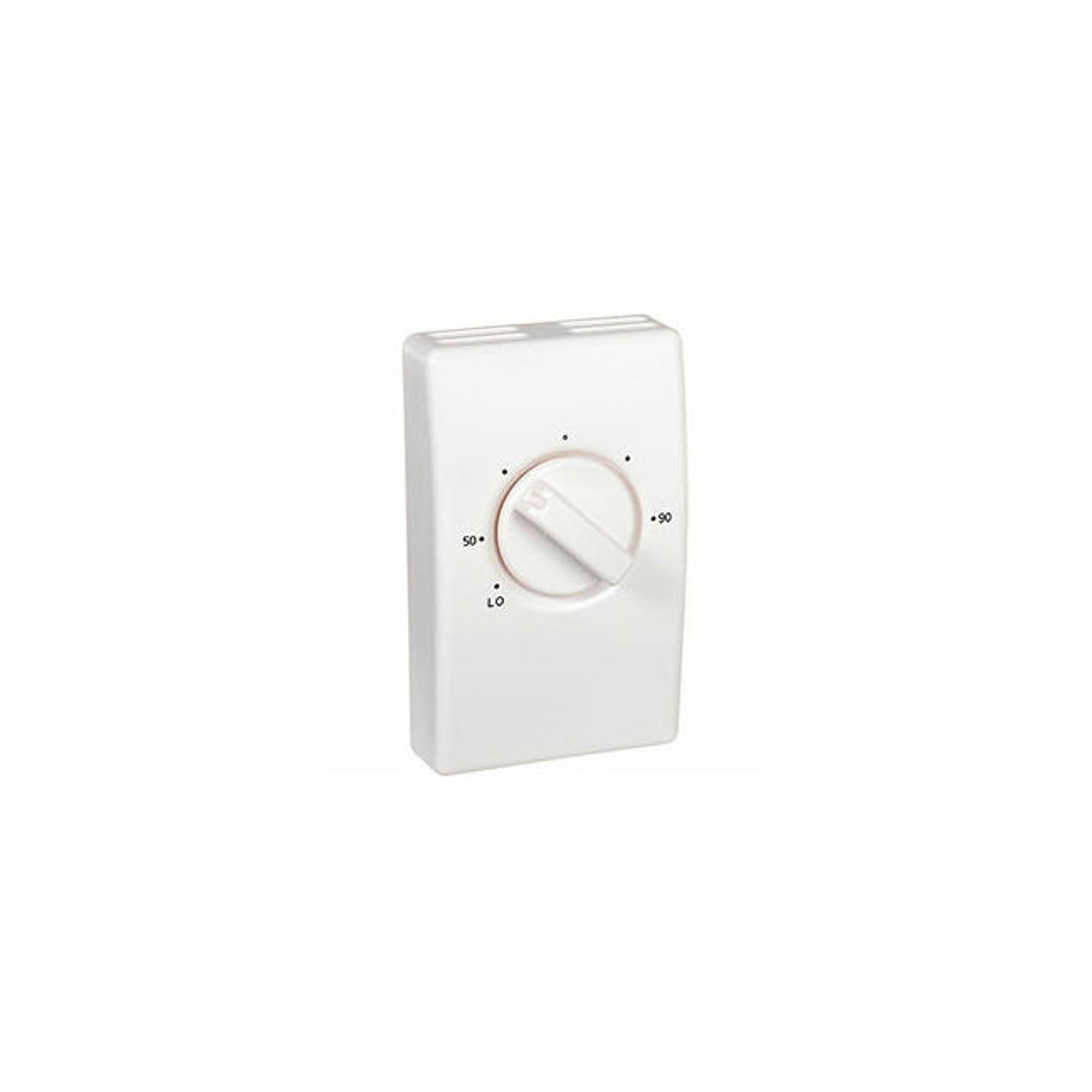 White Mechanical Line Voltage Baseboard Heater Thermostat