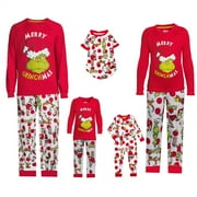 Tplvbz Grinch Christmas Pajamas 2024, Grinch Family Christmas Pajamas Matching Sets, Christmas Pajamas for Family Christmas Elf Pjs Holiday Xmas Jammies Set, Dog XXL